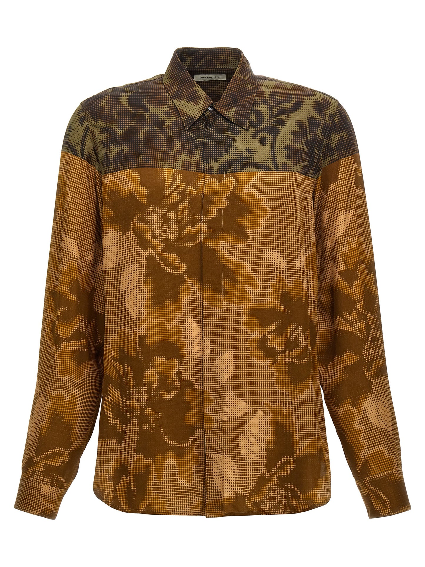 Shirt by Dries Van Noten for men in viscose multicolor & print presents a discerning silhouette, showcasing a sophisticated and for a truly discerning finish.