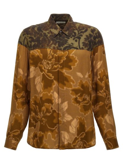 Shirt by Dries Van Noten for men in viscose multicolor & print presents a discerning silhouette, showcasing a sophisticated and for a truly discerning finish.