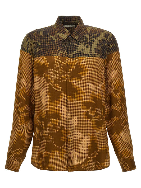 Shirt by Dries Van Noten for men in viscose multicolor & print presents a discerning silhouette, showcasing a sophisticated and for a truly discerning finish.