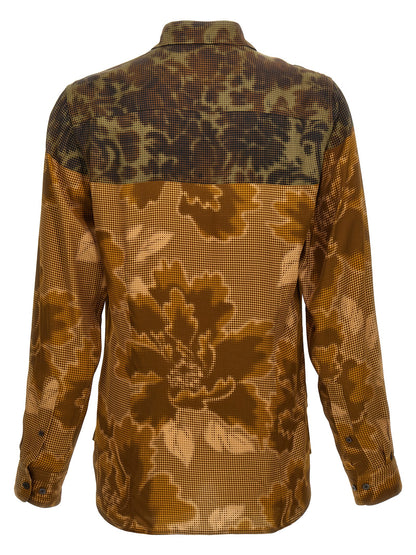 Shirt by Dries Van Noten for men in viscose multicolor & print features an polished silhouette, showcasing a sophisticated and detail for a truly polished finish.