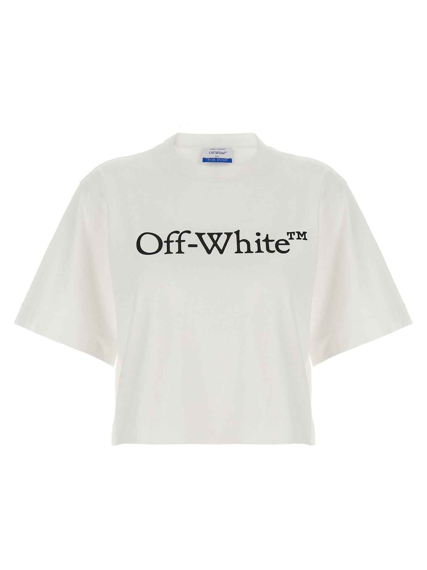 T-Shirt by Off-White for women in cotton white & print showcases a unassuming silhouette, artfully detailed with a refined crew neckline and unassuming for a sophisticated, contemporary look.