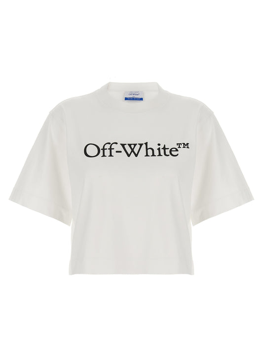 T-Shirt by Off-White for women in cotton white & print showcases a unassuming silhouette, artfully detailed with a refined crew neckline and unassuming for a sophisticated, contemporary look.
