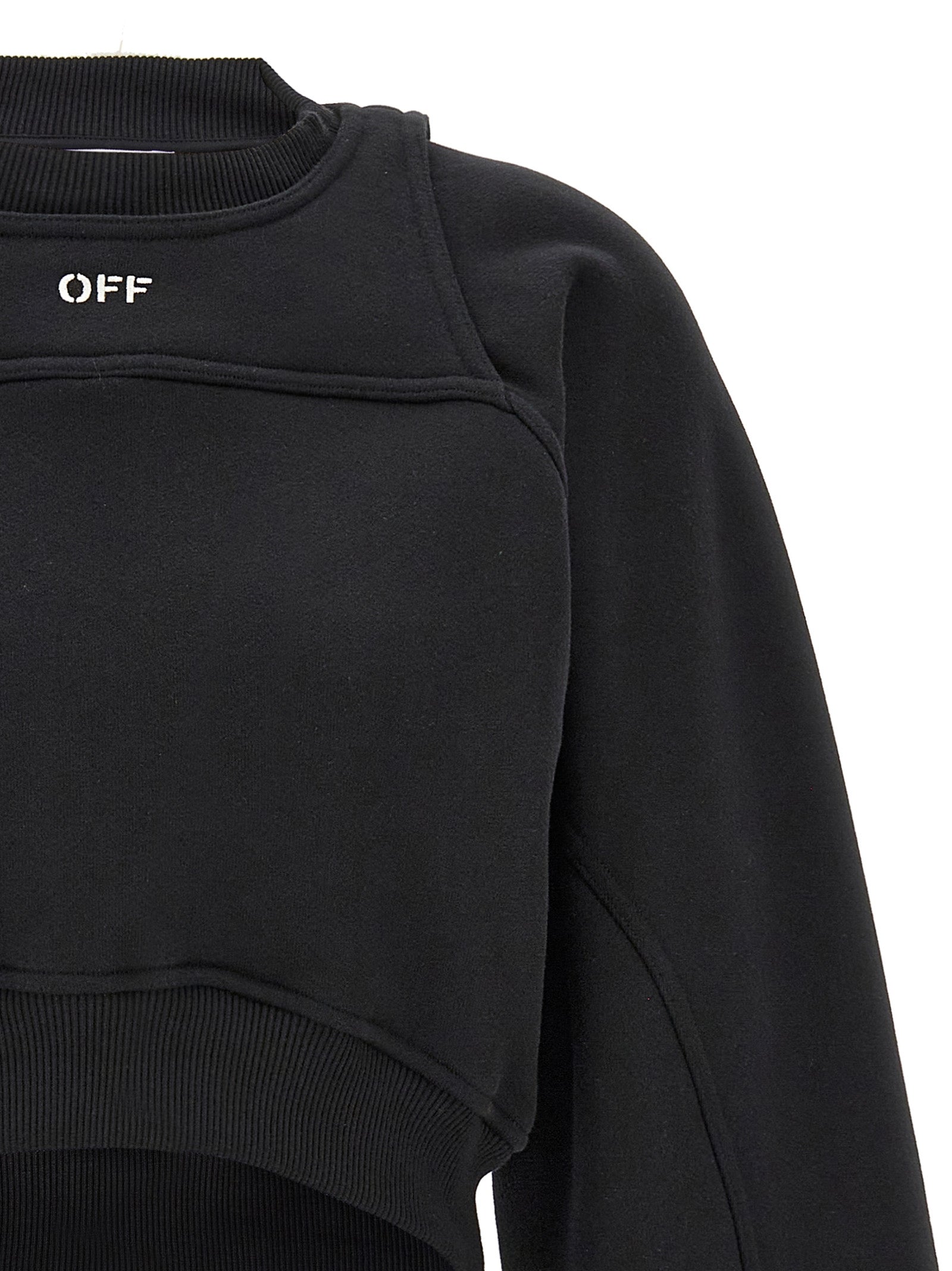 Activewear Sweatshirt by Off-White for women in cotton bicolour, black & white features an contemporary silhouette with , refined detailing, and an contemporary crew neckline for a sophisticated performance look.