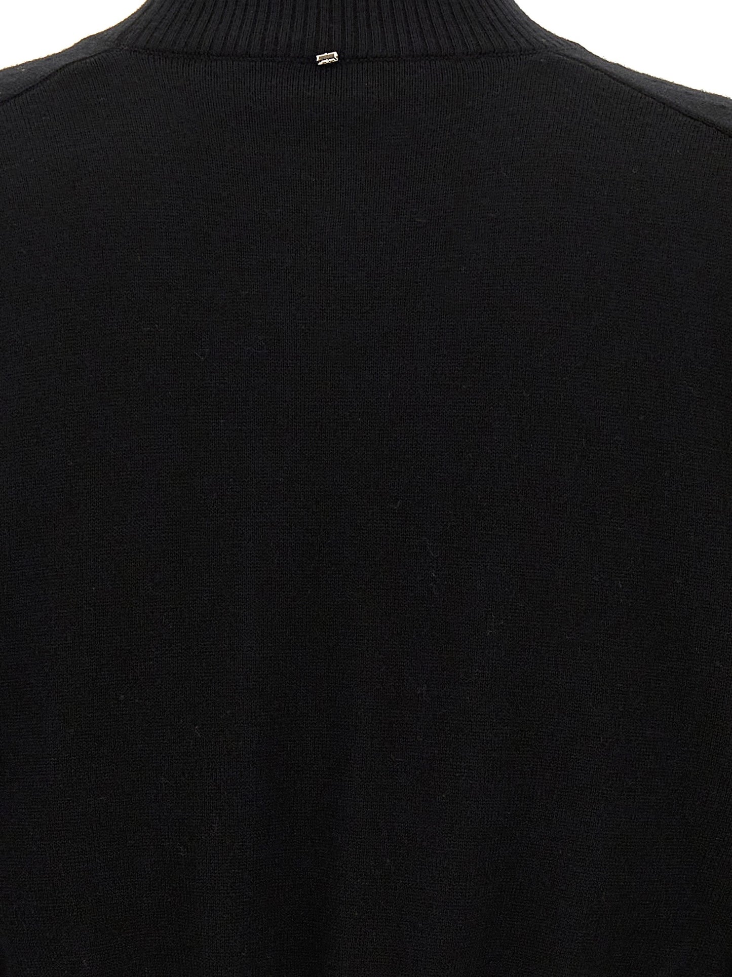 Cardigan by Sportmax for women in virgin wool black presents a textural silhouette, artfully finished with a textural and for a sophisticated, textural look.
