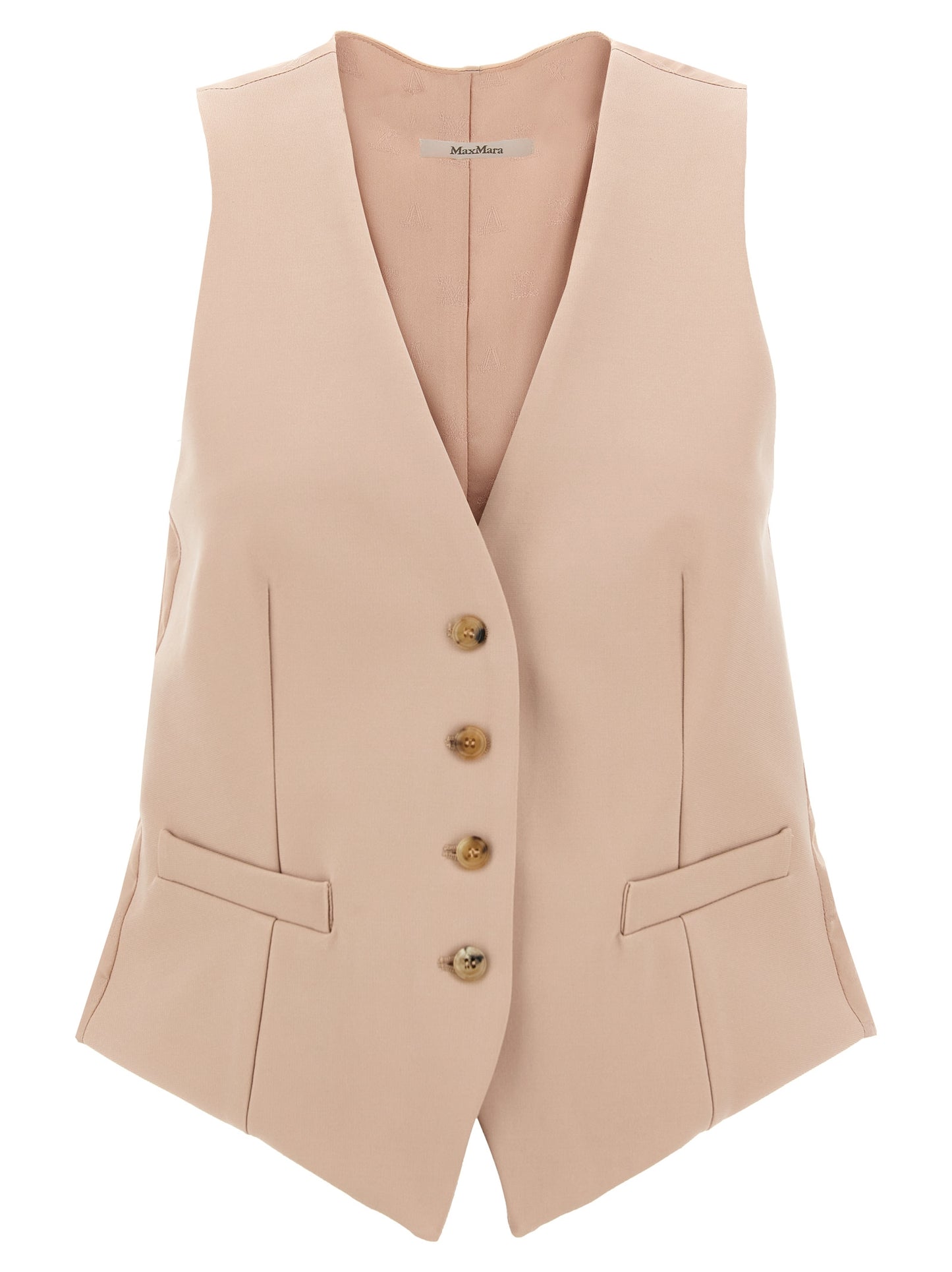 Vest by Max Mara for women in viscose polyester & acetate multicolor & pink features a chic silhouette, expertly detailed with a refined and premium pockets for a truly chic look.