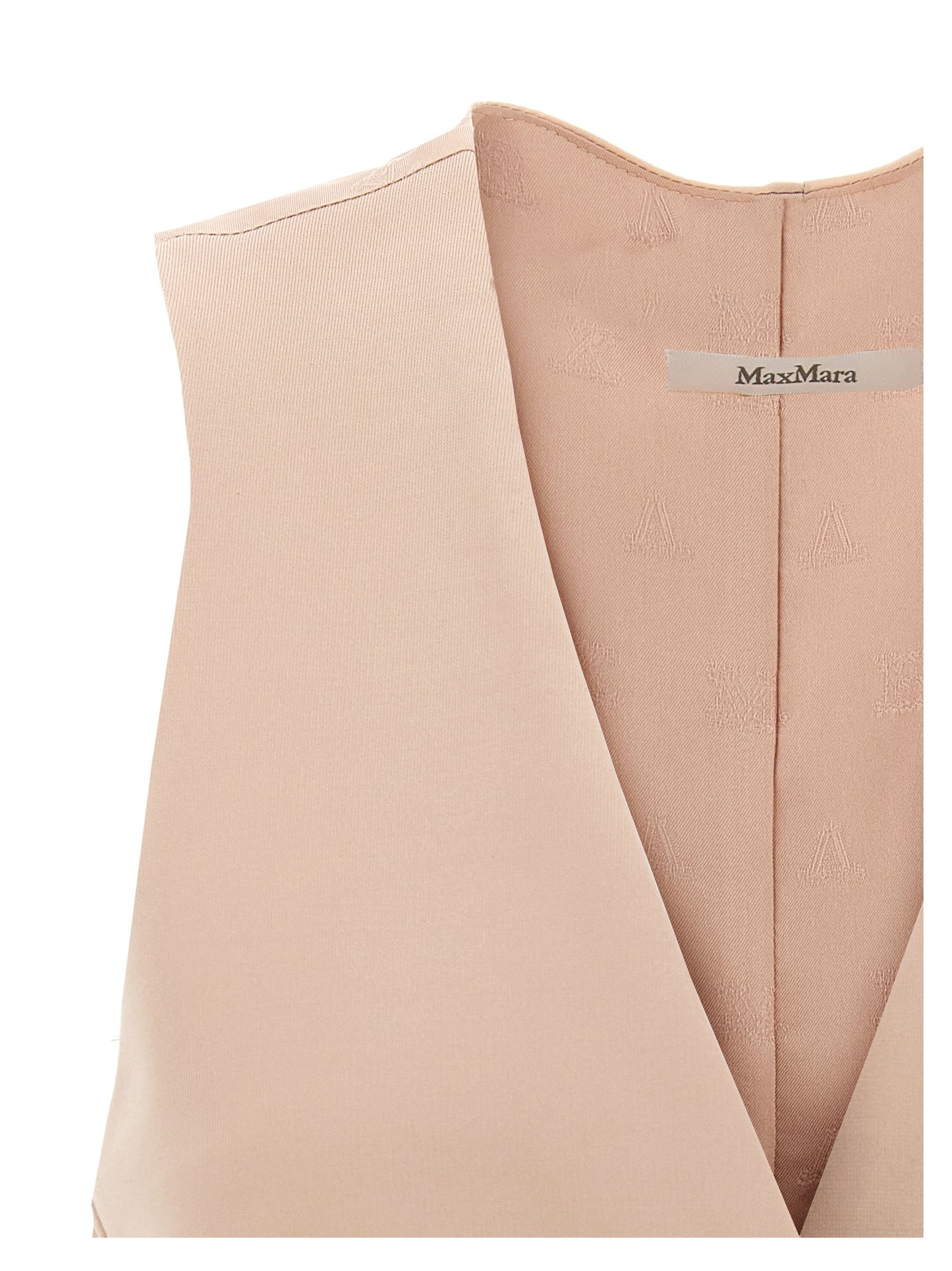 Vest by Max Mara for women in viscose polyester & acetate multicolor & pink showcases a dynamic silhouette, perfectly balancing pockets with a dynamic for a sophisticated, high-fashion look.
