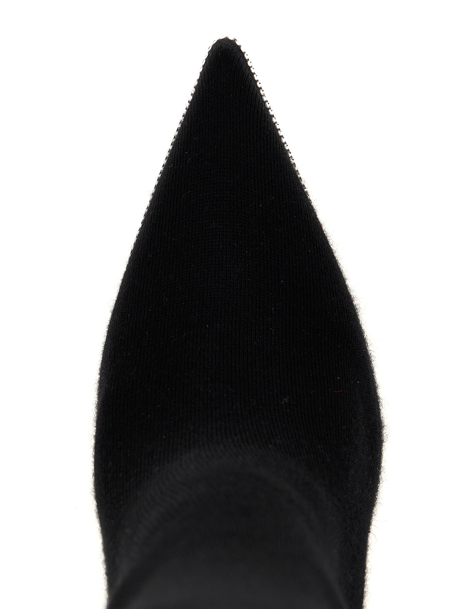 Sock Over-The-Knee Boots by RENE CAOVILLA for women in linen wool & suede leather black features an high-performance silhouette, showcasing the sophisticated design of the Women's Linen Wool & Suede Leather Sock Over-The-Knee Boots with a and a refined .