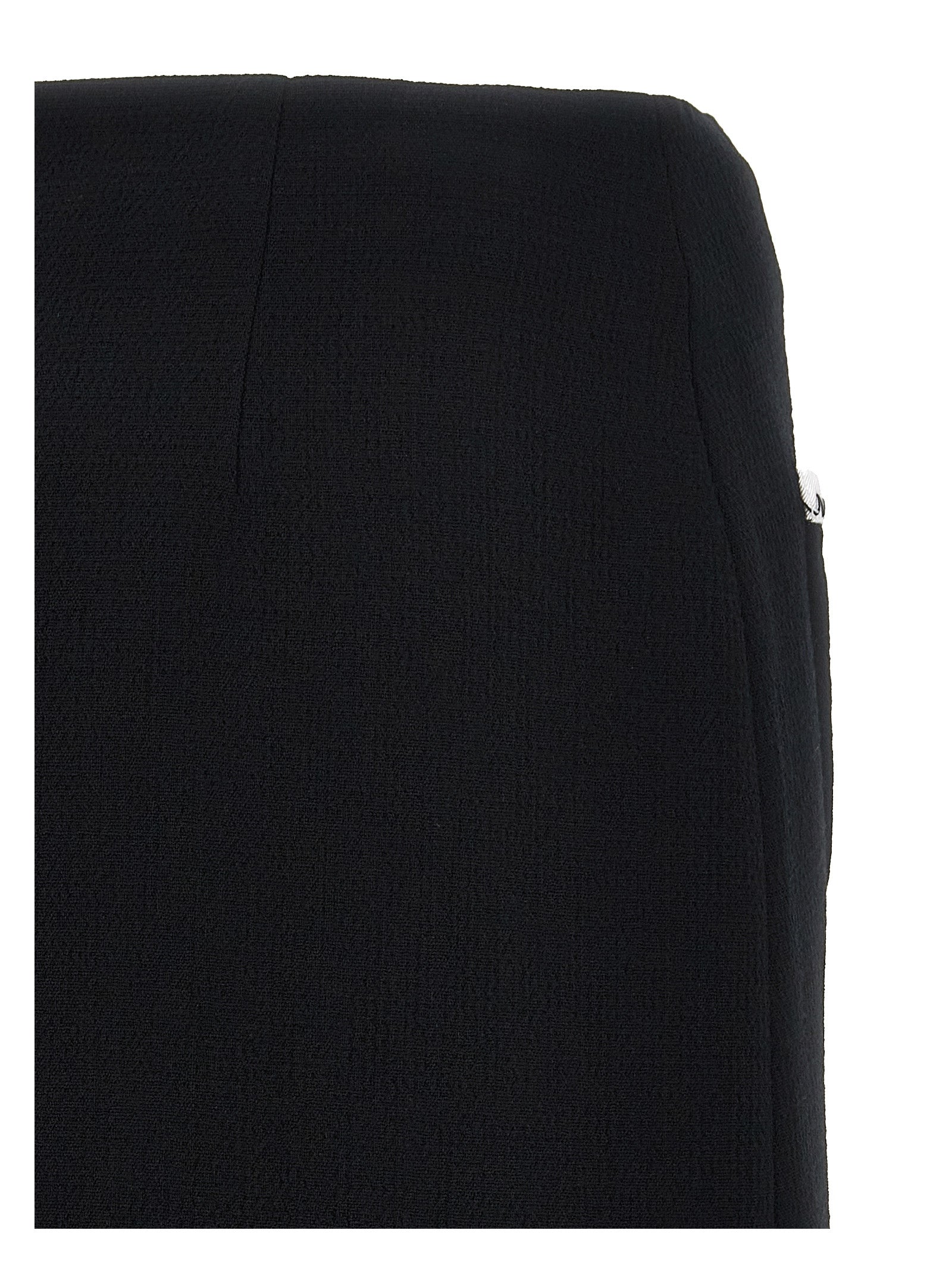 Skirt by Moschino for women in viscose wool crepe bicolour, black & white features a sublime silhouette, showcasing the sublime design of the Heart Spin Women's Viscose Wool Crepe Long Skirt in a sophisticated long.