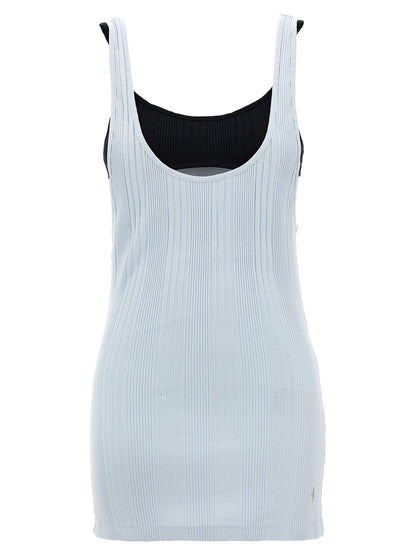 Tank Top by The Attico for women in cotton light-blue showcases a sumptuous silhouette, artfully detailed with a sumptuous and sleeveless for a truly sumptuous finish.
