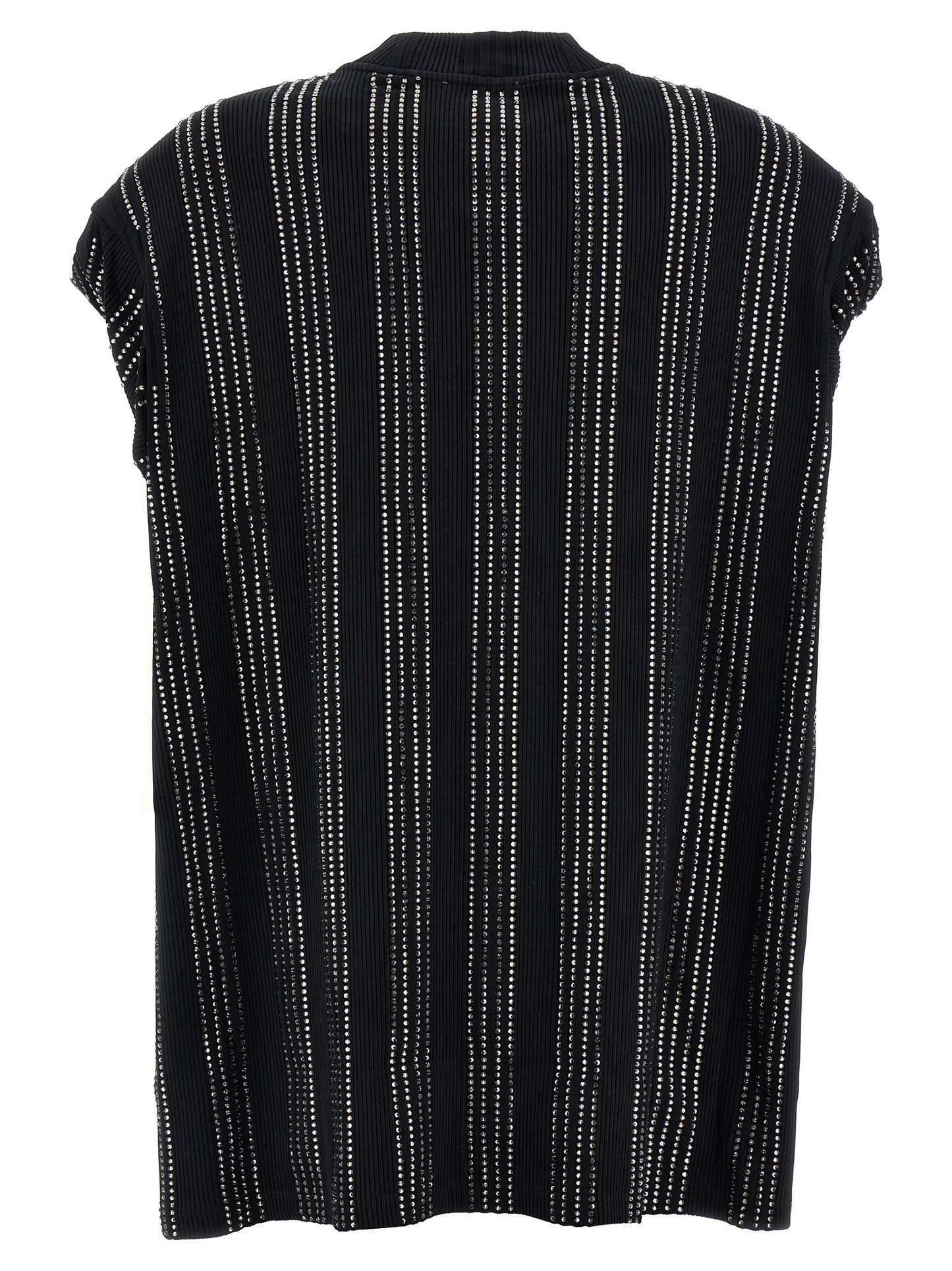 Dress by The Attico for women in cotton black features an cute silhouette, detailed with a and that elegantly flows into a cute maxi short mini.