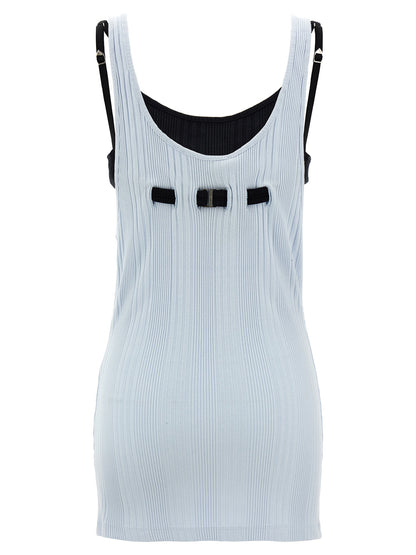 Tank Top by The Attico for women in cotton light-blue showcases a streamlined Women's Cotton Tank Top design with a streamlined and .