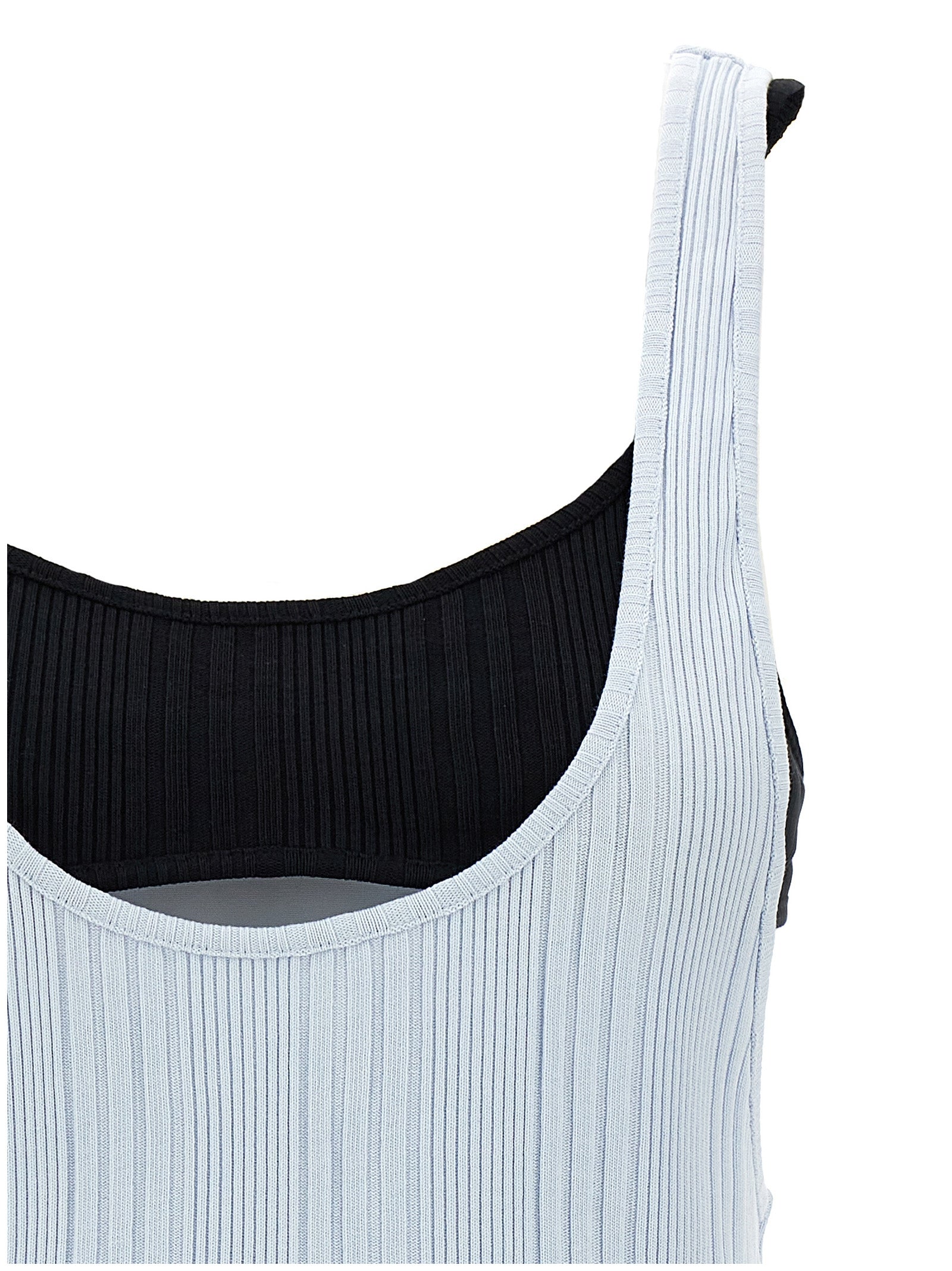 Tank Top by The Attico for women in cotton light-blue showcases a streamlined Women's Cotton Tank Top design with a streamlined and .