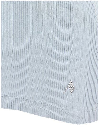 Tank Top by The Attico for women in cotton light-blue showcases a sublime silhouette, with and details for a sublime finish.