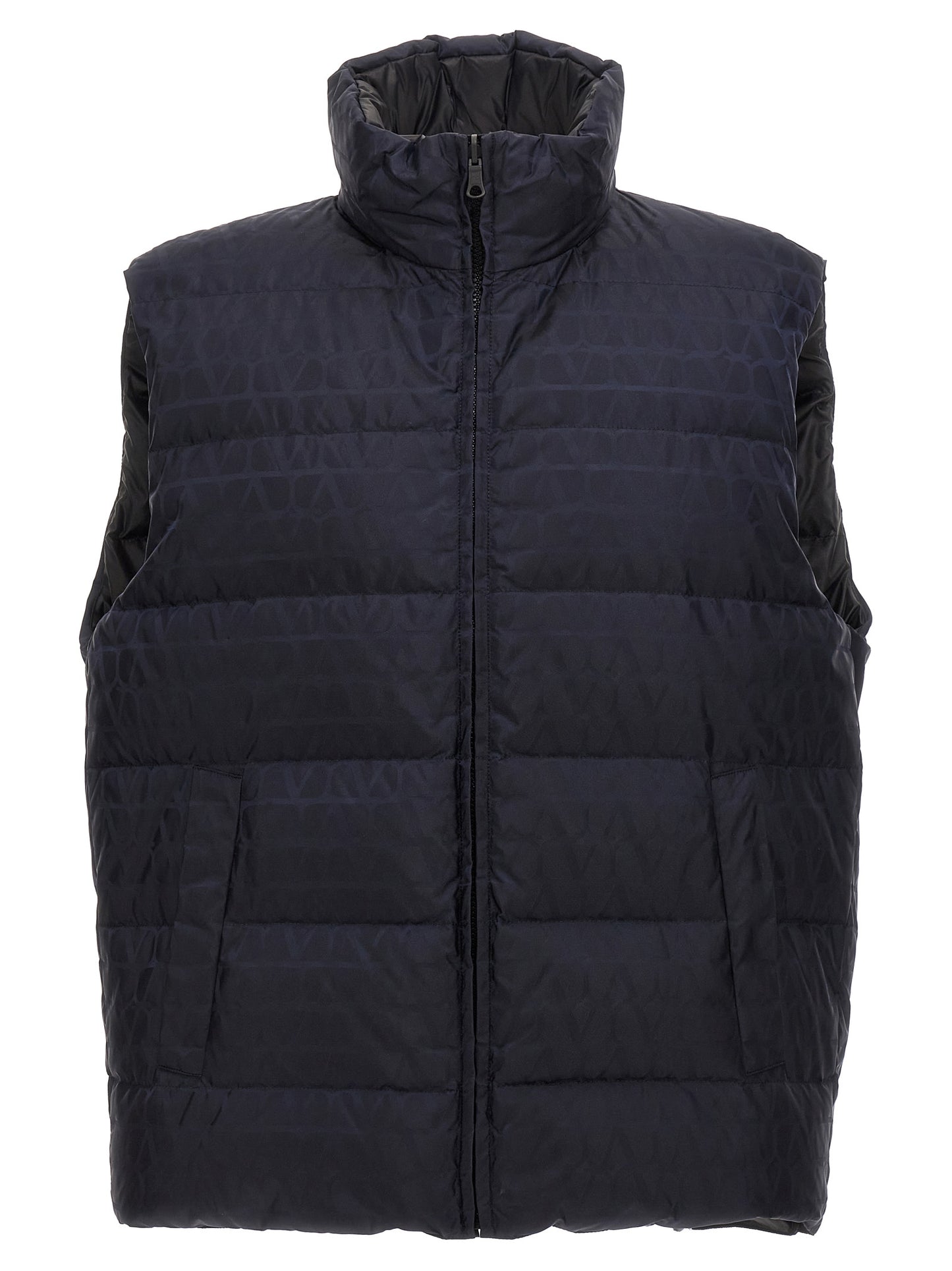 Vest by Valentino Garavani for men in polyamide multicolor & toile features an contemporary silhouette, showcasing refined pockets & windproof and a contemporary for a sophisticated layered look.