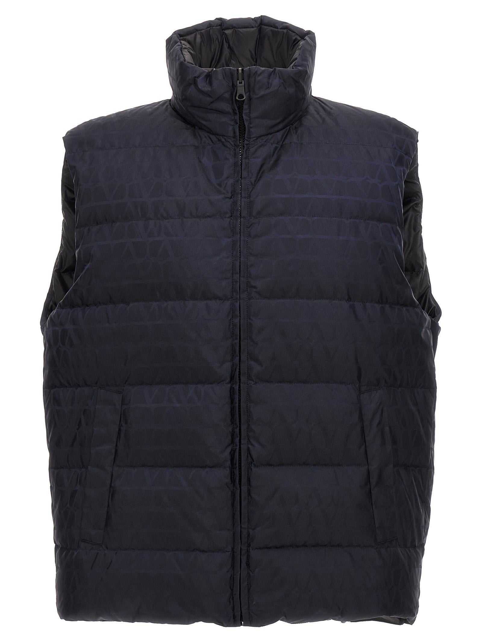 Vest by Valentino Garavani for men in polyamide multicolor & toile features an contemporary silhouette, showcasing refined pockets & windproof and a contemporary for a sophisticated layered look.