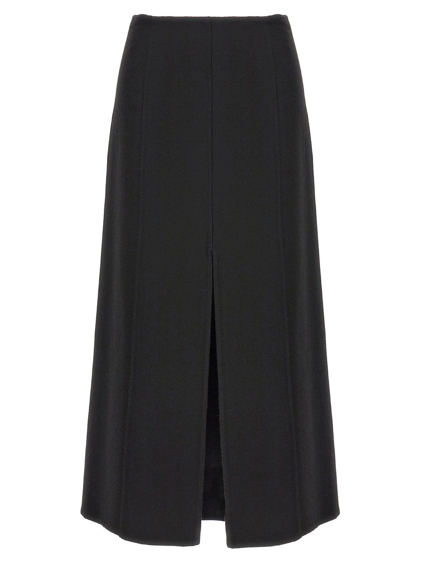 Skirt by Ermanno Scervino for women in virgin wool black features an relaxed-yet-refined silhouette that elegantly showcases the Women's Virgin Wool Mini Skirt design and sophisticated mini.