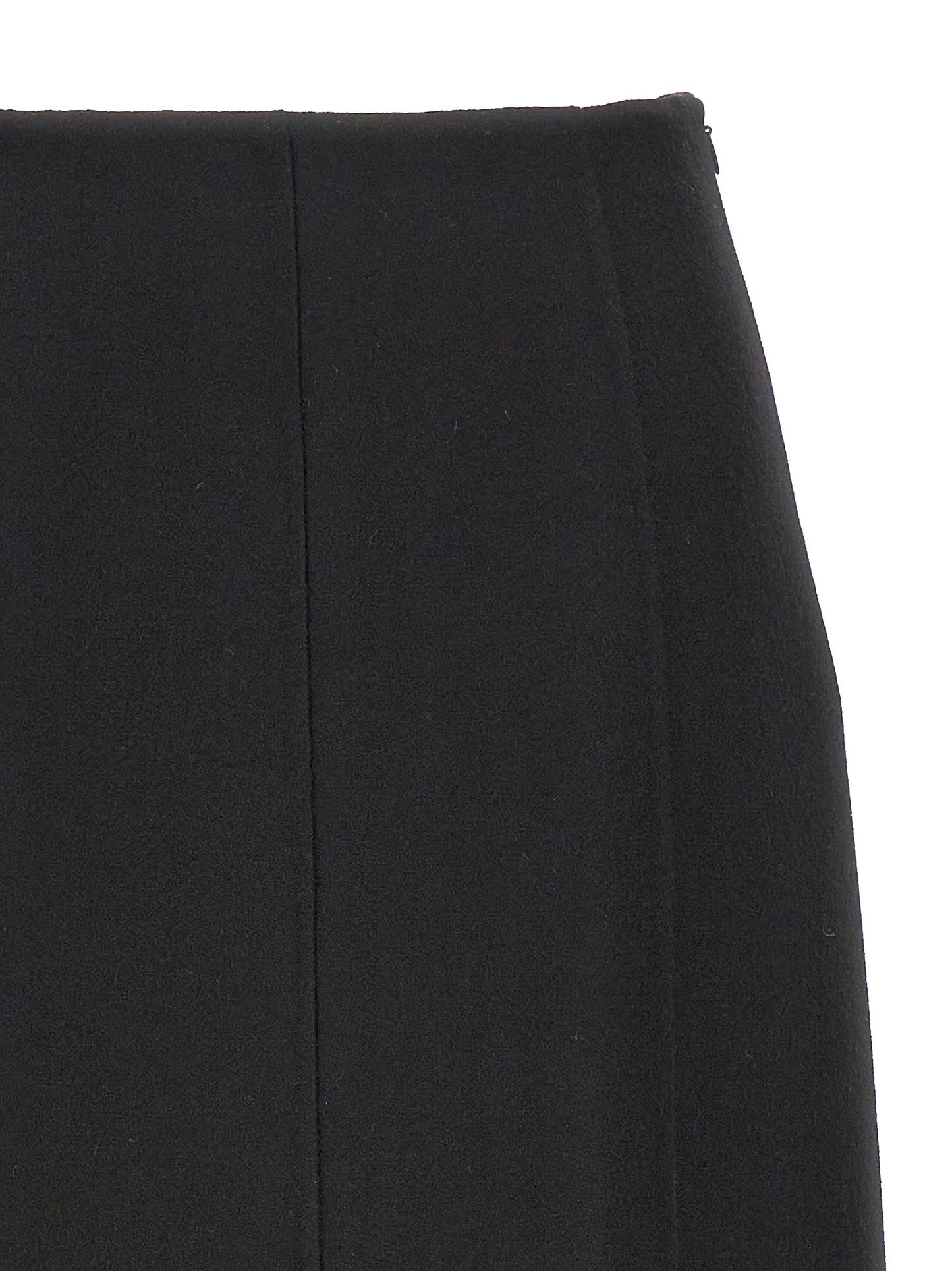 Skirt by Ermanno Scervino for women in virgin wool black showcases a dramatic silhouette, artfully capturing the essence of the Women's Virgin Wool Mini Skirt in a dramatic mini cut for a refined look.