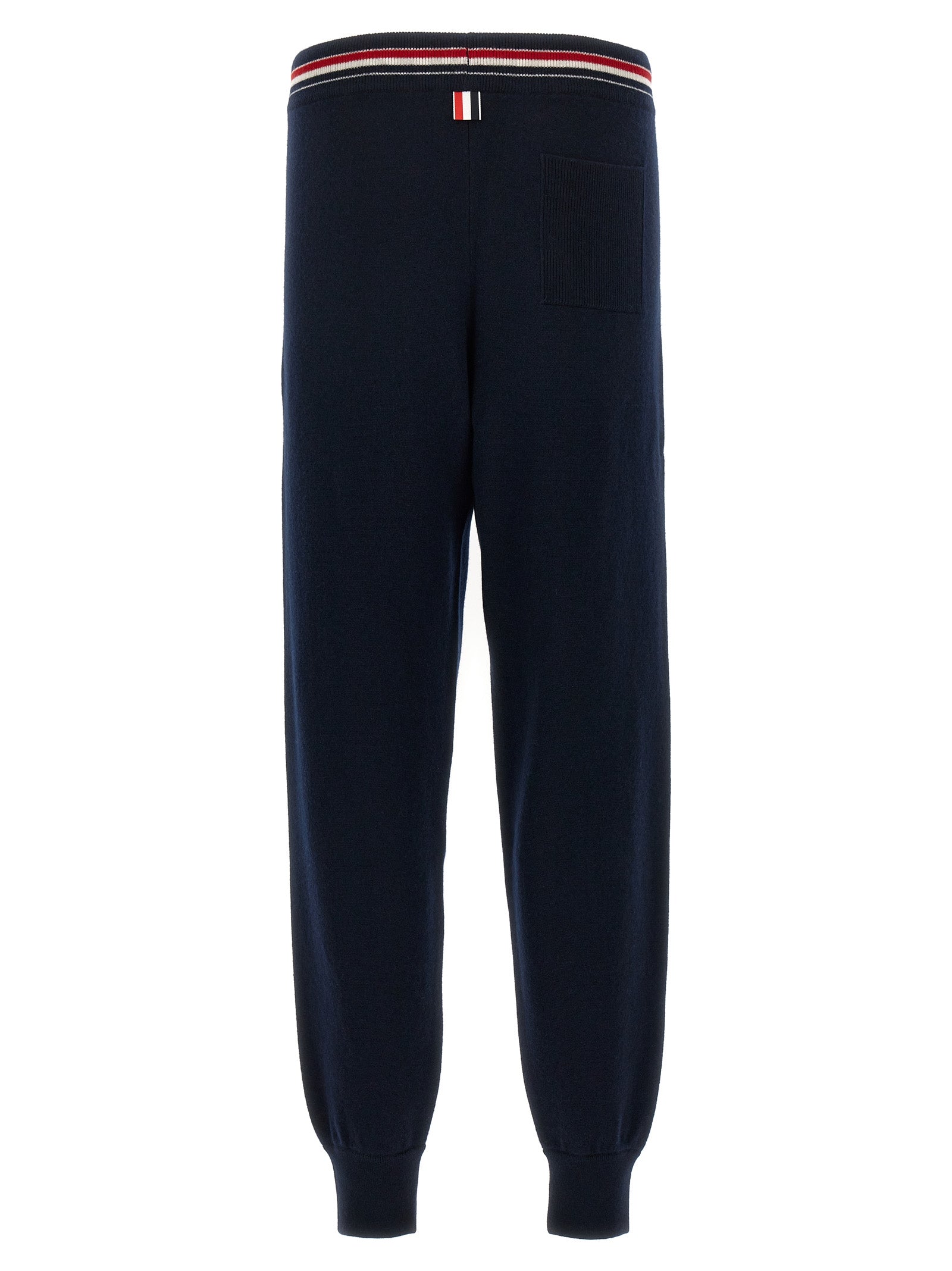 Joggers by Thom Browne for men in cashmere blue features an sophisticated and with a precise long, creating a sophisticated and sophisticated silhouette.
