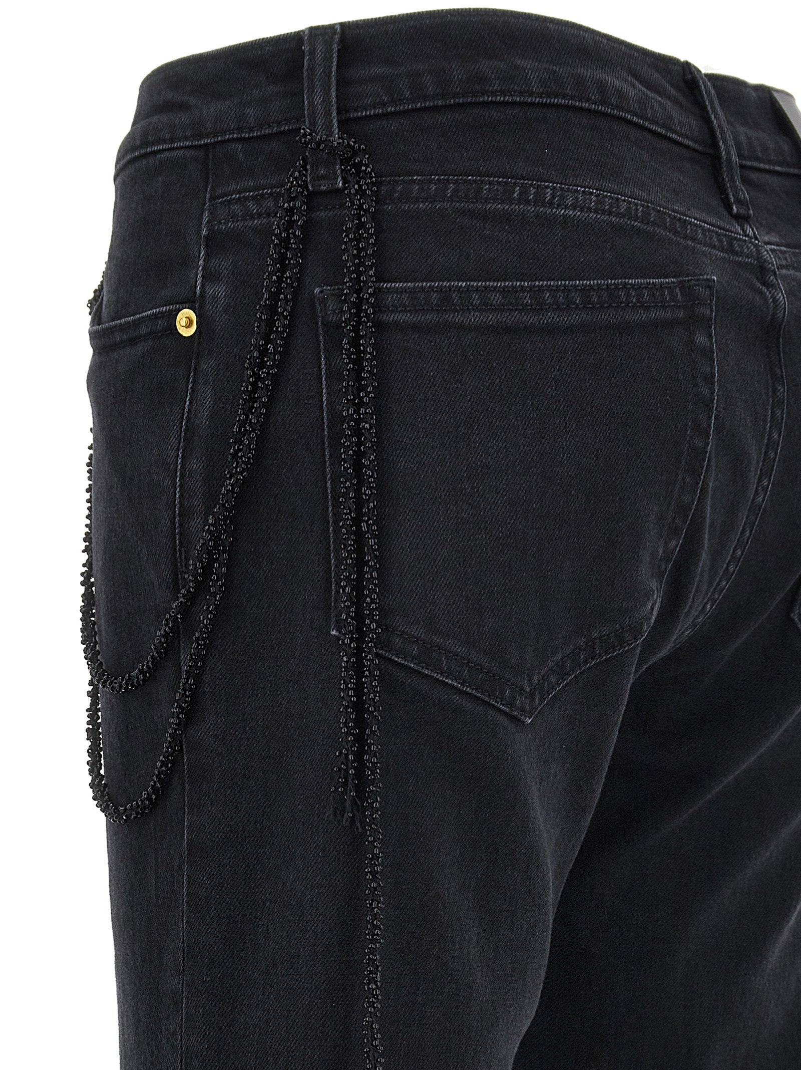Jeans by Darkpark for women in stretch denim cotton black features an sophisticated and straight-leg with a precise long, creating a sophisticated and sophisticated silhouette.