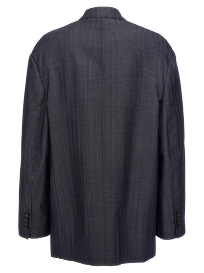 Blazer by Etro for women in wool & viscose blue, signature & striped features an crisp silhouette with sophisticated and a crisp for a truly crisp finish.