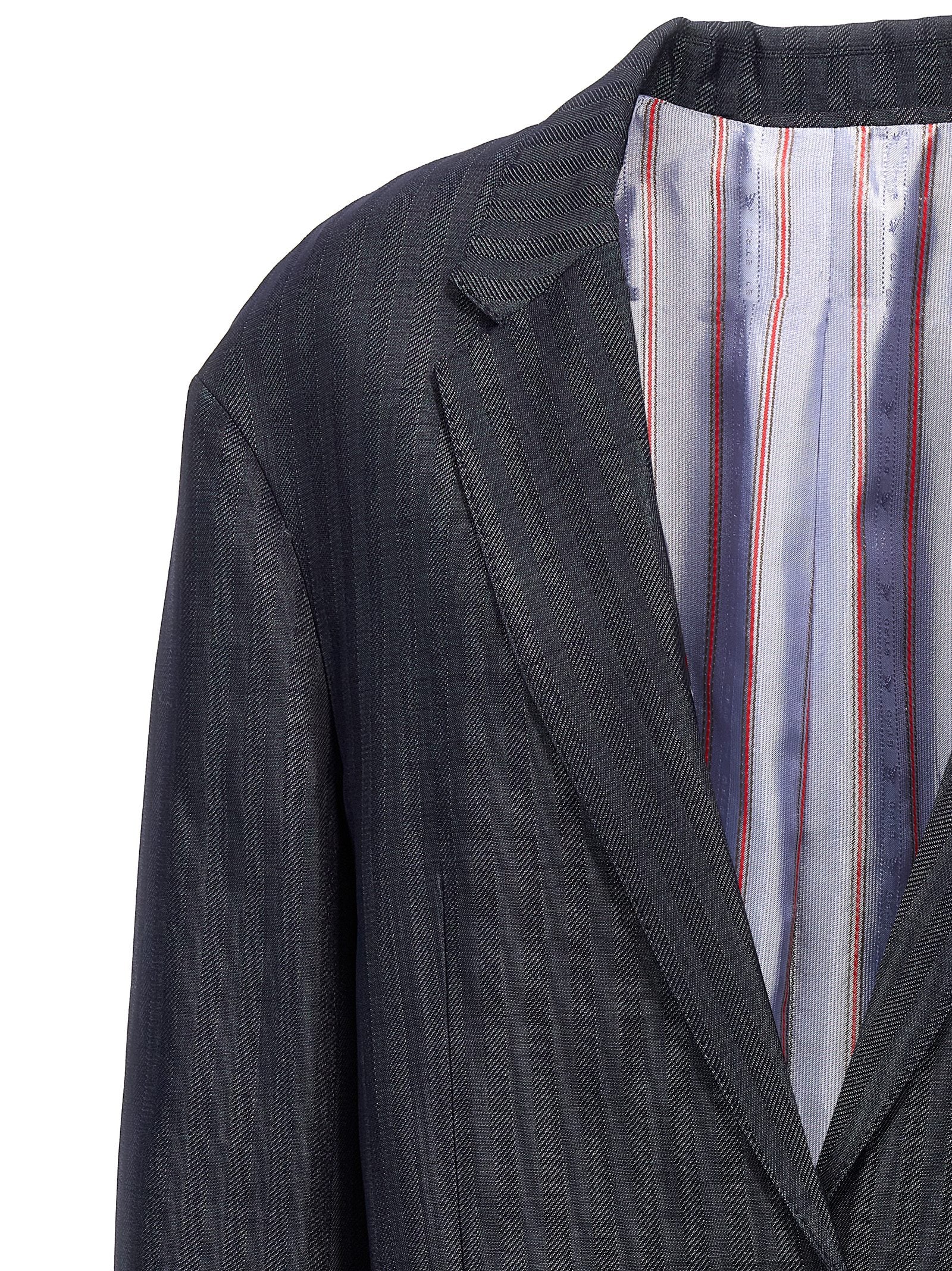 Blazer by Etro for women in wool & viscose blue, signature & striped showcases a discerning silhouette, elegantly detailed with a sophisticated and premium for a truly discerning finish.