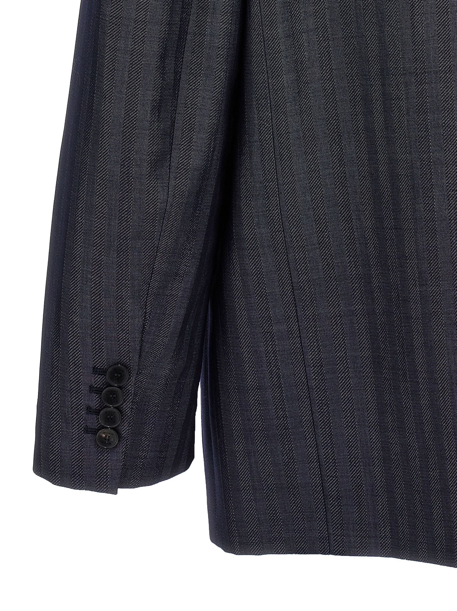 Blazer by Etro for women in wool & viscose blue, signature & striped features an stylish silhouette, showcasing a sophisticated and stylish for a truly stylish finish.