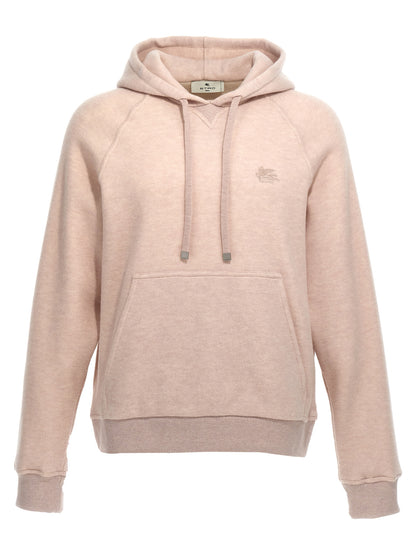 Sweatshirt Hoodie by Etro for men in polyamide wool beige features an luminous silhouette, showcasing a sophisticated hooded neckline and for a truly luminous look.