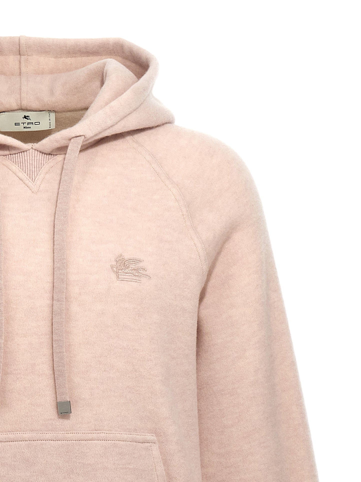 Sweatshirt Hoodie by Etro for men in polyamide wool beige features a slouchy chic silhouette, detailed with a slouchy chic and a signature hooded neckline for an elevated aesthetic.