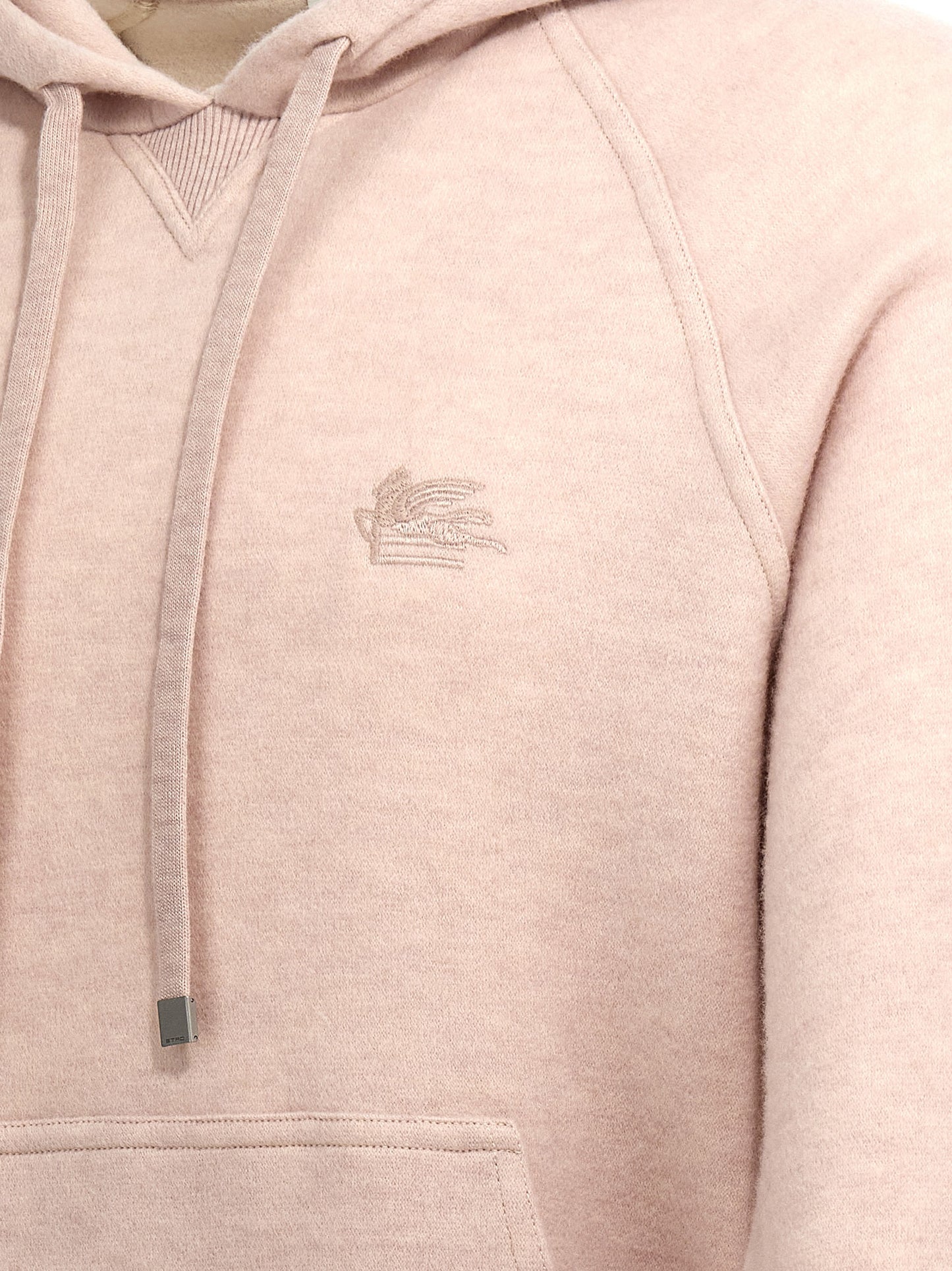 Sweatshirt Hoodie by Etro for men in polyamide wool beige features a slouchy chic silhouette, detailed with a slouchy chic and a signature for an elevated aesthetic.
