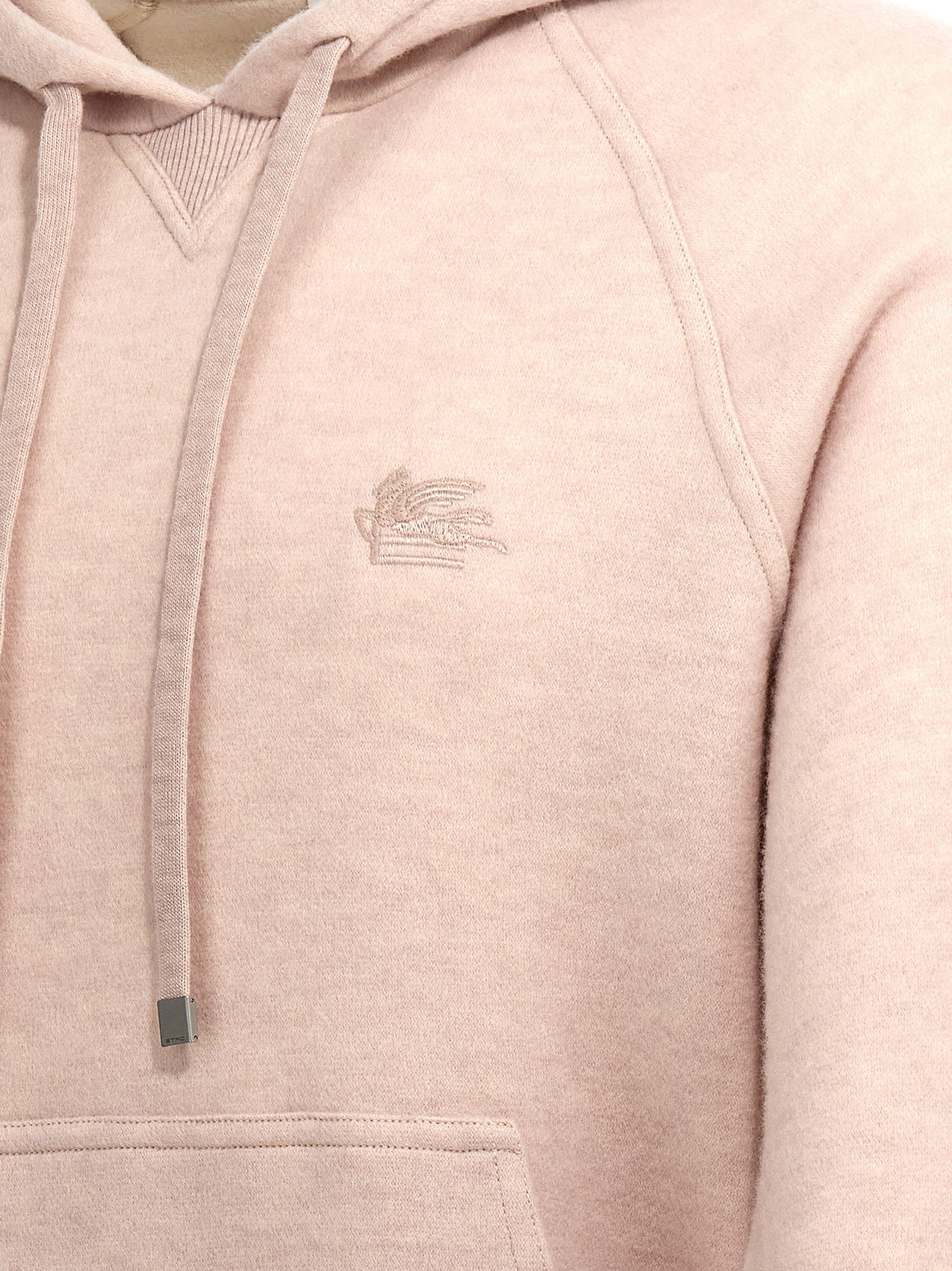 Sweatshirt Hoodie by Etro for men in polyamide wool beige features a slouchy chic silhouette, detailed with a slouchy chic and a signature for an elevated aesthetic.