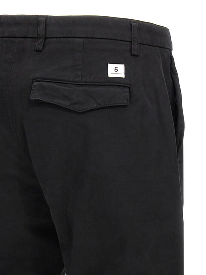 Casual Pants by Department 5 for men in stretch modal cotton black features an refined tailoring silhouette, showcasing a premium with a and long cut for a refined tailoring look.