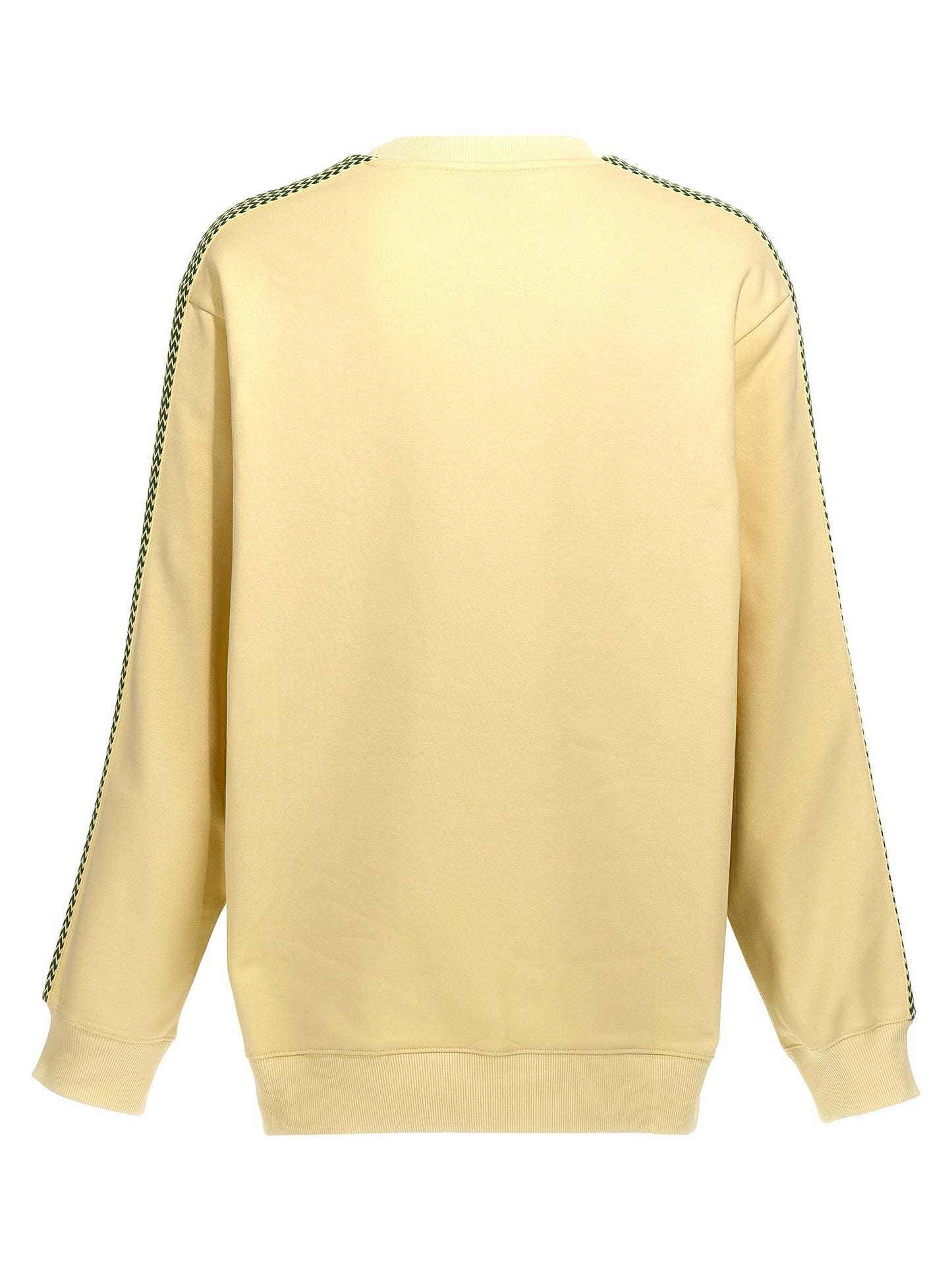 Sweatshirt by Lanvin for men in cotton bicolour & yellow features an exquisite silhouette, showcasing and crew neckline details for a exquisite look.