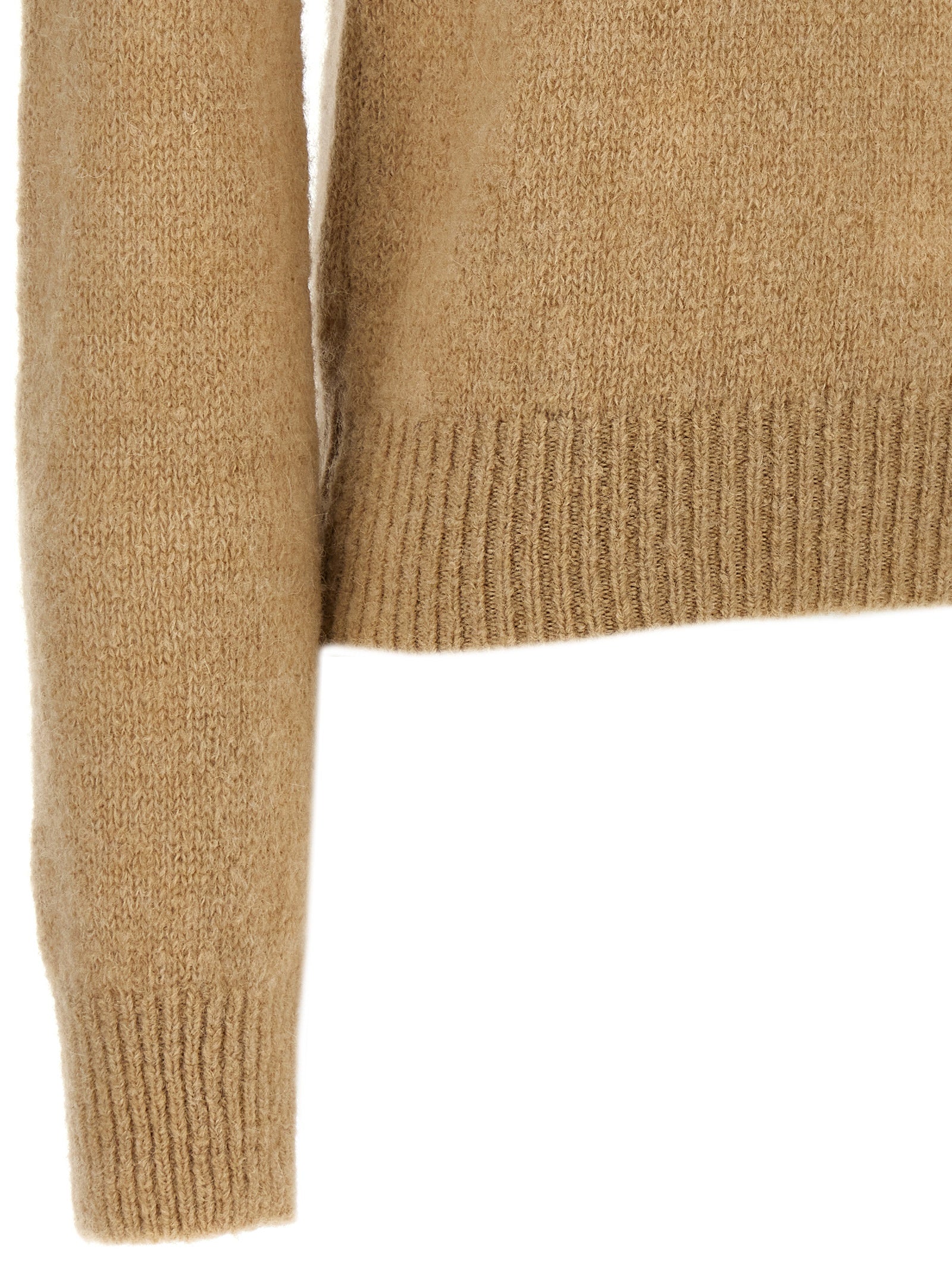 Cardigan by Dries Van Noten for women in alpaca wool & polyamide beige features a nuanced silhouette with a refined and nuanced detailing for a sophisticated look.