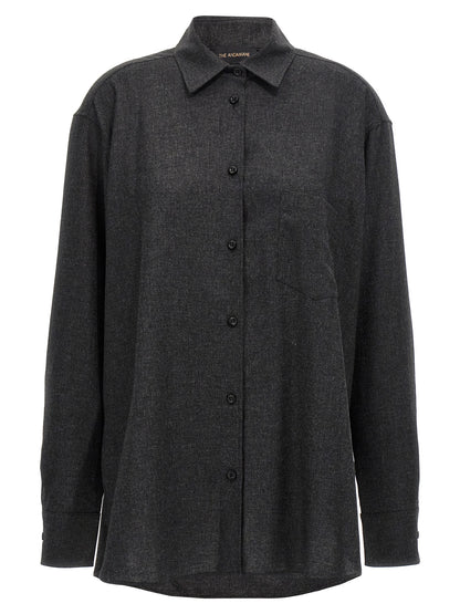 Blouse by The Andamane for women in polyester viscose wool gray showcases a sublime silhouette, artfully detailed with a sublime and for a sophisticated, sublime finish.