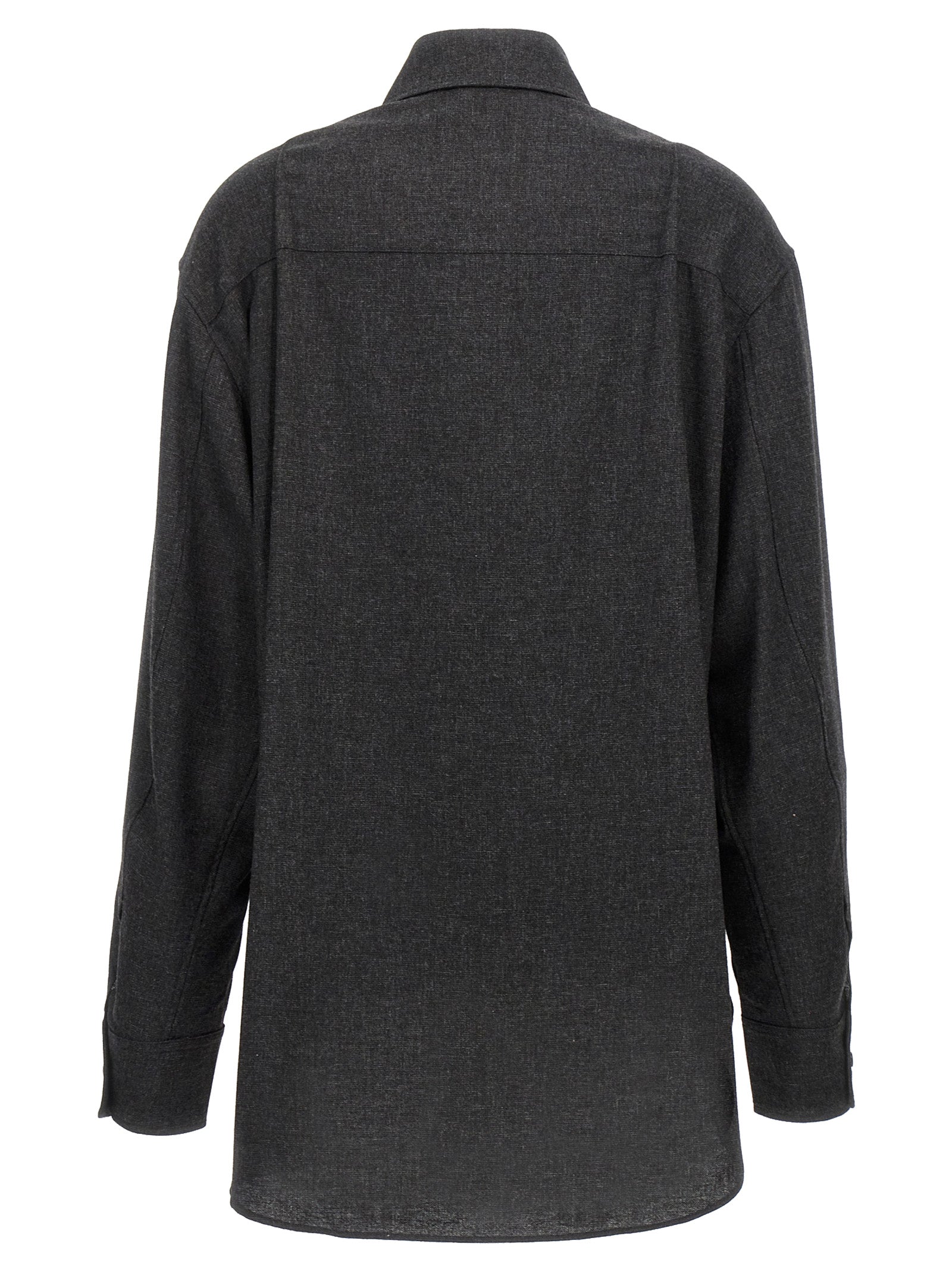 Blouse by The Andamane for women in polyester viscose wool gray showcases a sleek silhouette, elegantly detailed with a sleek and for a sleek finish.