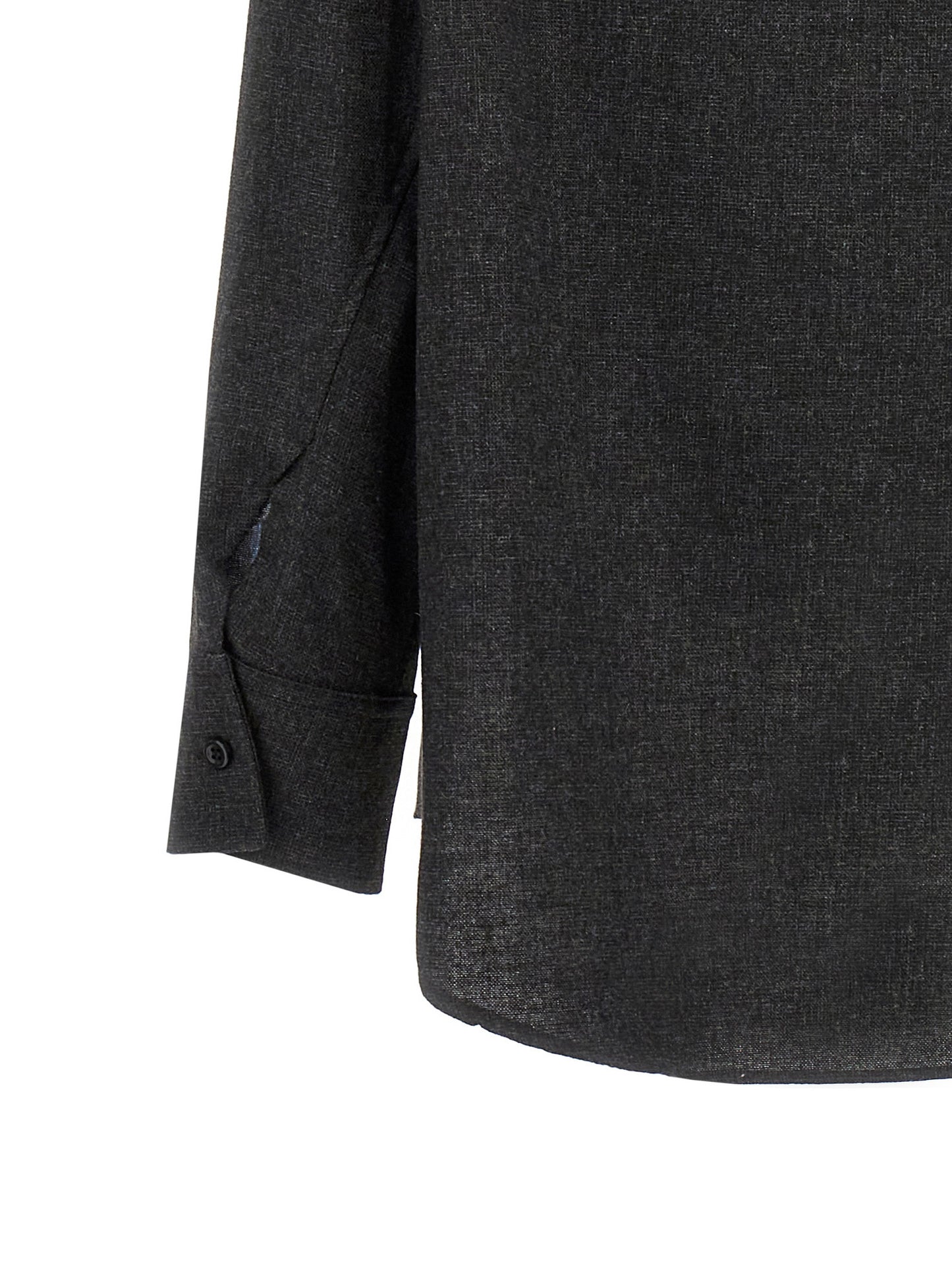 Blouse by The Andamane for women in polyester viscose wool gray showcases a sharp silhouette, elegantly detailed with a sharp and sharp .