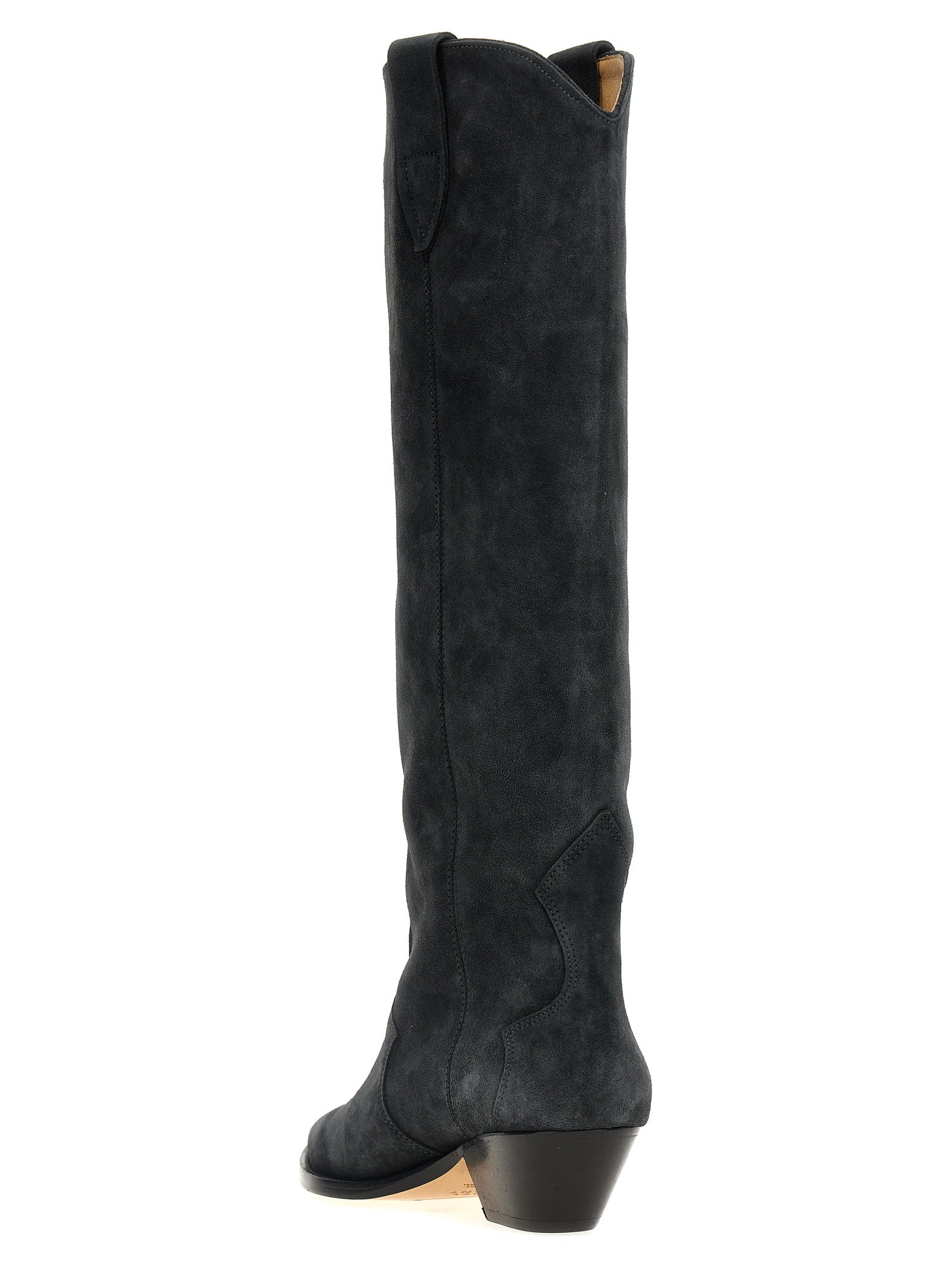 Cuban Chelsea Cowboy Boots by Isabel Marant for women in suede calfskin leather black features an avant-garde Women's Suede Calfskin Leather Cuban Chelsea Cowboy Boots silhouette, defined by a sophisticated cuban-heel and a avant-garde .