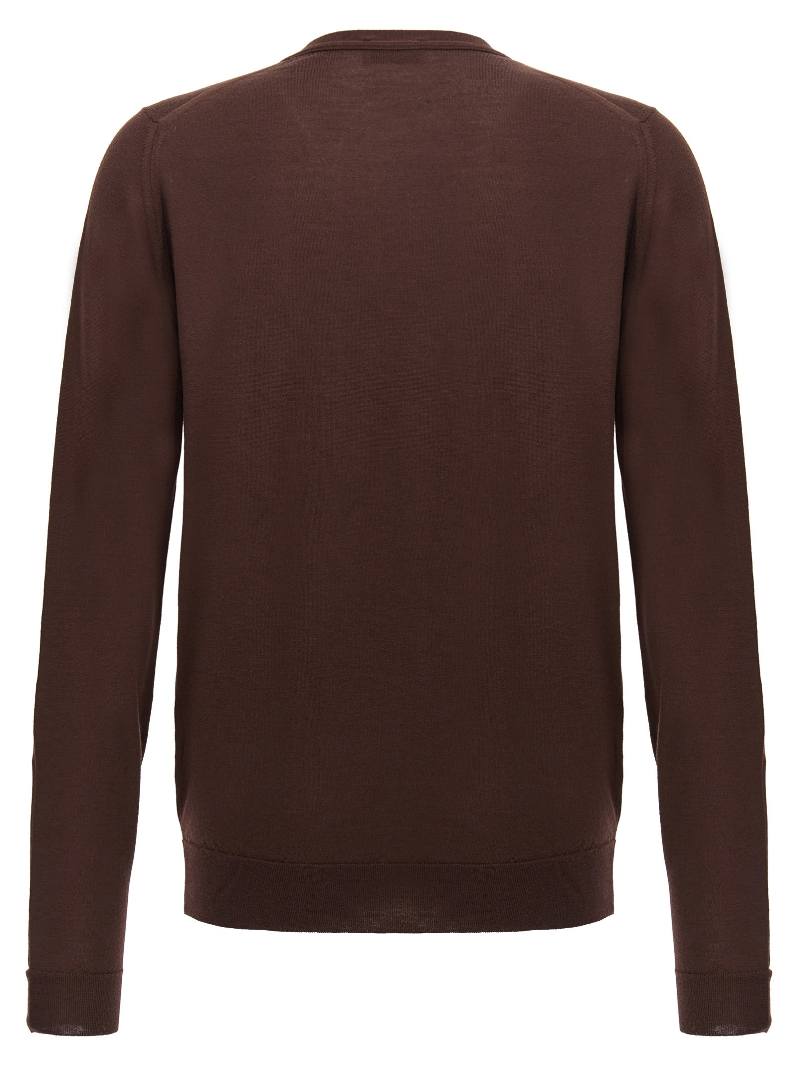 Cardigan by JOHN SMEDLEY for men in wool brown features an crisp silhouette, showcasing a sophisticated and detail for a truly crisp finish.