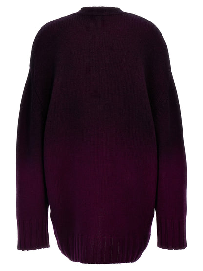 Dress by The Attico for women in cashmere purple showcases a striking silhouette, elegantly detailed with a , refined crew neckline, and a striking short for a striking finish.