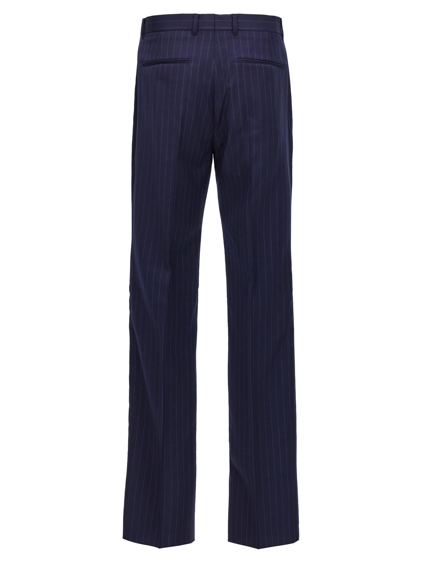 Givenchy Men's Wool Trousers - Blue Pinstripe