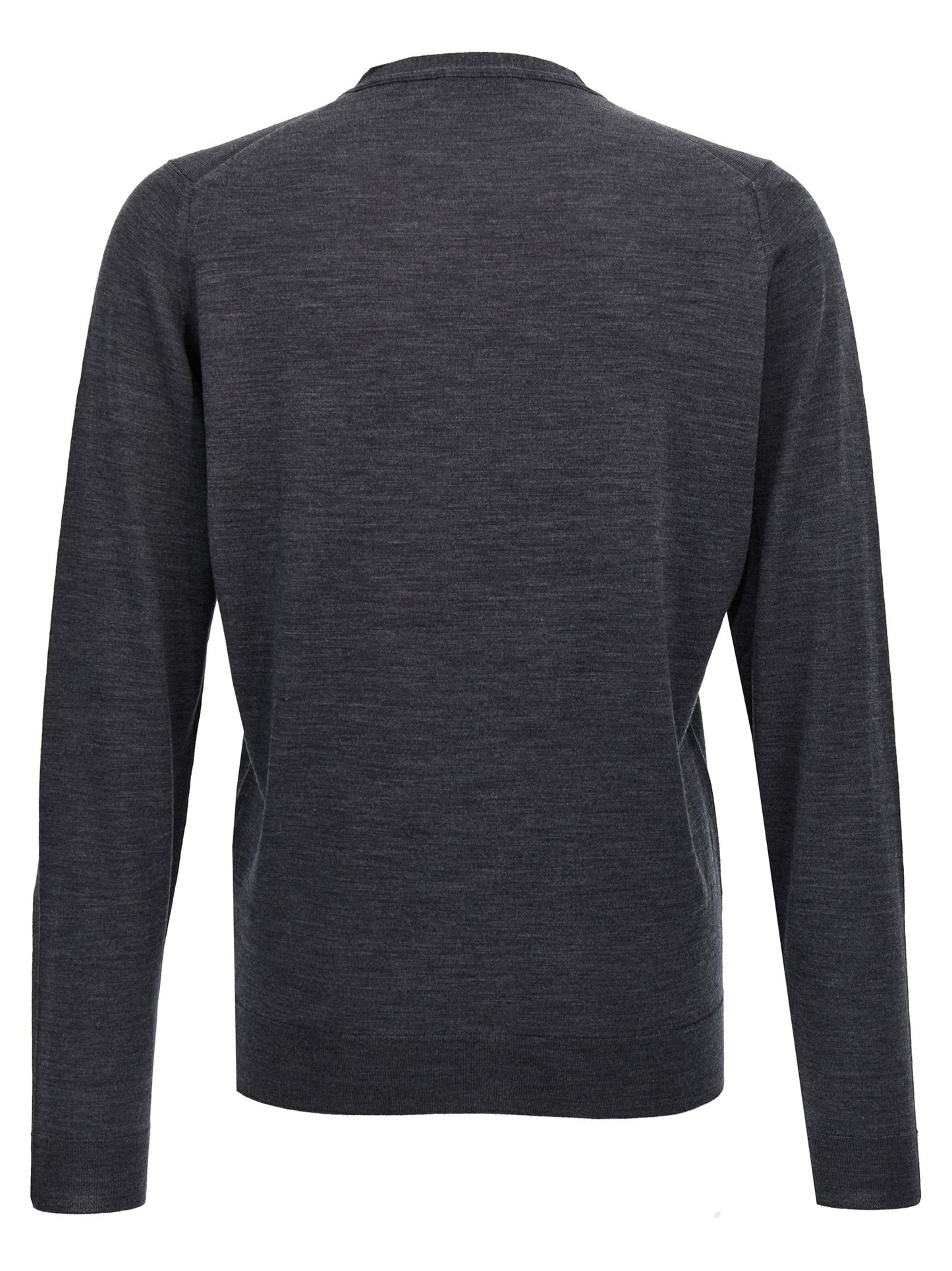 Cardigan by JOHN SMEDLEY for men in wool gray features a nuanced silhouette with a refined and nuanced detailing for a sophisticated look.