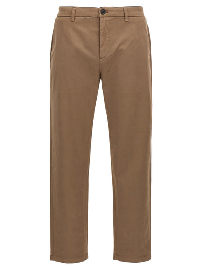 Casual Pants by Department 5 for men in stretch modal cotton brown presents a tailored silhouette, showcasing a tailored and long cut with a refined for a truly tailored aesthetic.