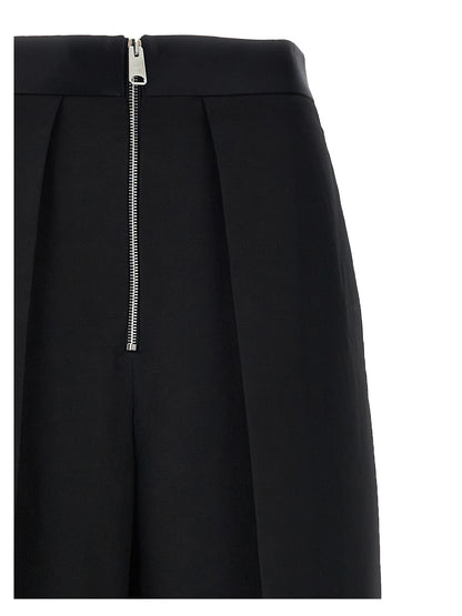 Trousers by Khaite for women in polyamide viscose black features an on trend silhouette, showcasing a sophisticated wide with a long and for an on trend finish.