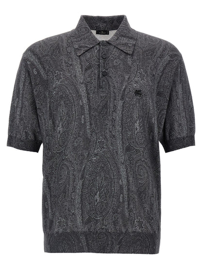 Polo Shirt by Etro for men in cashmere silk multicolor, paisley & print showcases a enviable silhouette, featuring a refined and short-sleeve for a enviable finish.