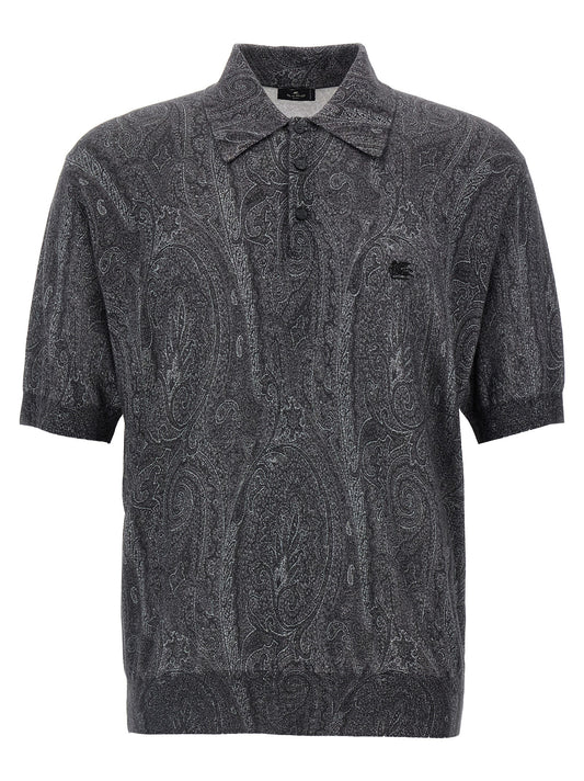Polo Shirt by Etro for men in cashmere silk multicolor, paisley & print showcases a enviable silhouette, featuring a refined and short-sleeve for a enviable finish.