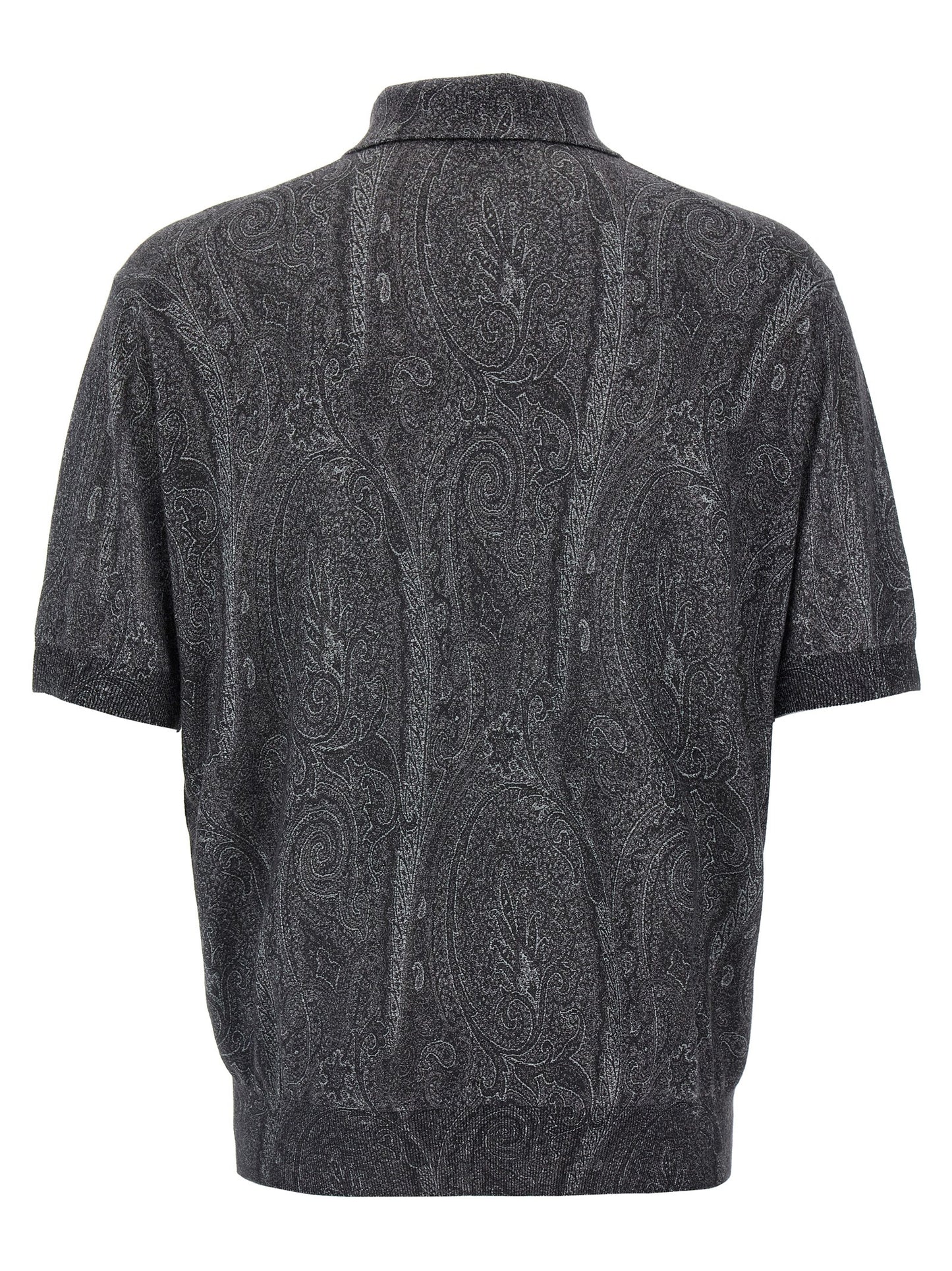 Polo Shirt by Etro for men in cashmere silk multicolor, paisley & print presents a sleek silhouette, featuring a refined and for a sleek finish.
