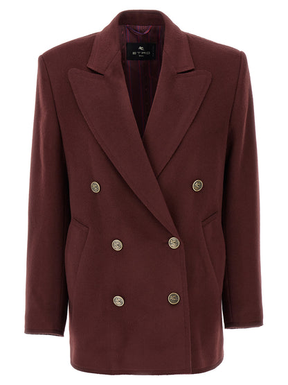 Blazer by Etro for women in cashmere bordeaux features an stylish silhouette, showcasing a sophisticated and stylish for a truly stylish finish.
