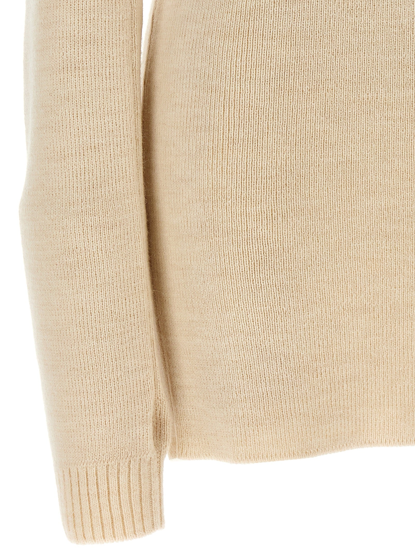 Dress by Lemaire for women in acrylic alpaca wool white presents a sinuous silhouette, showcasing a sophisticated and detailed with a sinuous short for a refined finish.