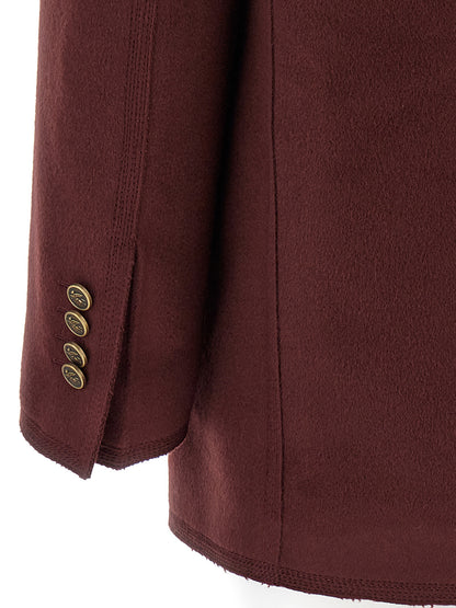 Blazer by Etro for women in cashmere bordeaux showcases a discerning silhouette, elegantly detailed with a sophisticated and premium for a truly discerning finish.