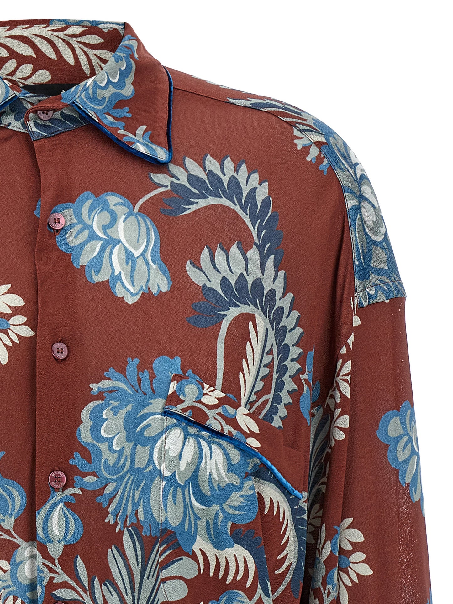 Blouse by Etro for women in viscose crepe multicolor, patterned, floral & print showcases a sleek silhouette, elegantly detailed with a sleek and for a sleek finish.